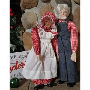 VINTAGE William Wallace Jr. RARE Porcelain Dolls Grandpa & Grandma #28 MADE 1989